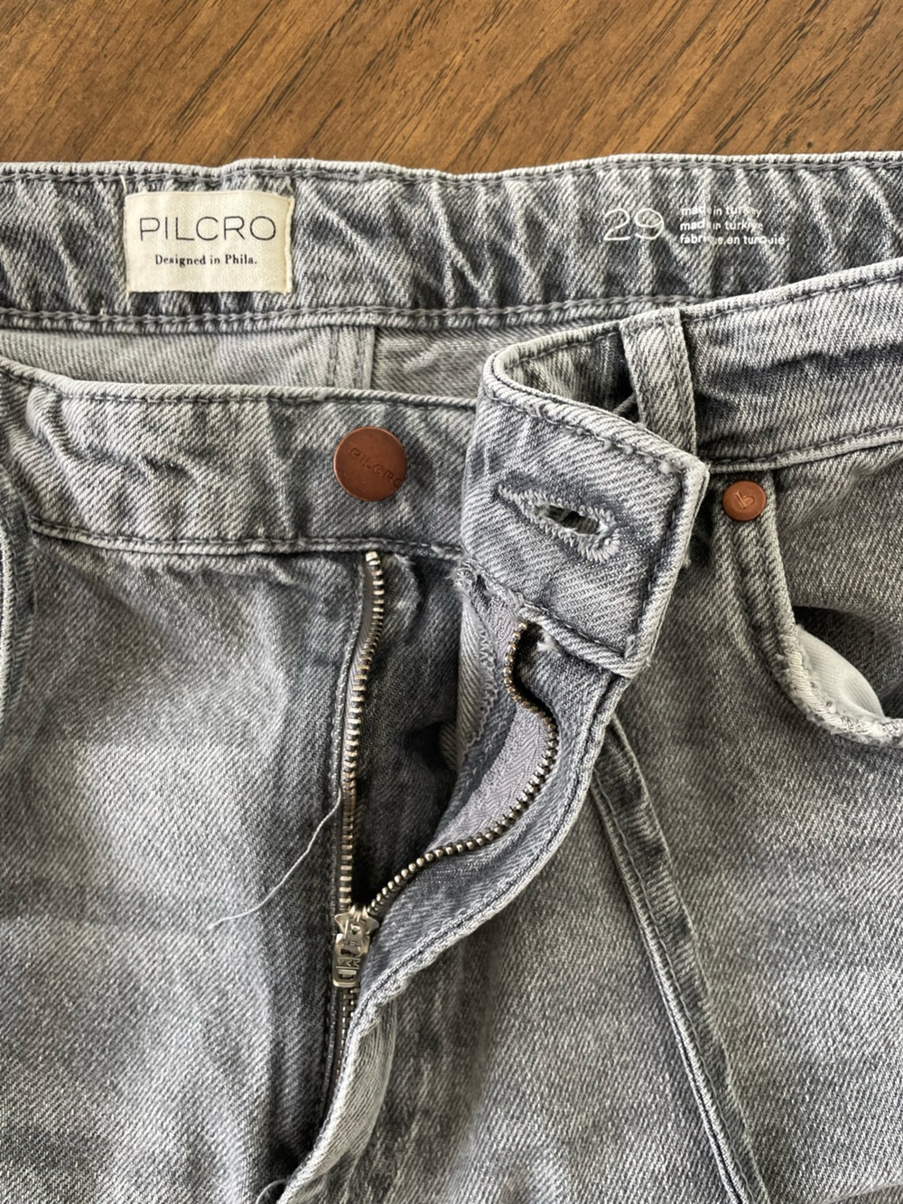 Pilcro Gray Wide-leg Jeans - Picture 2 of 6